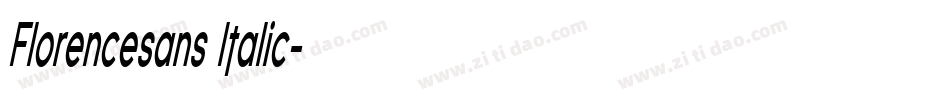 Florencesans Italic字体转换
